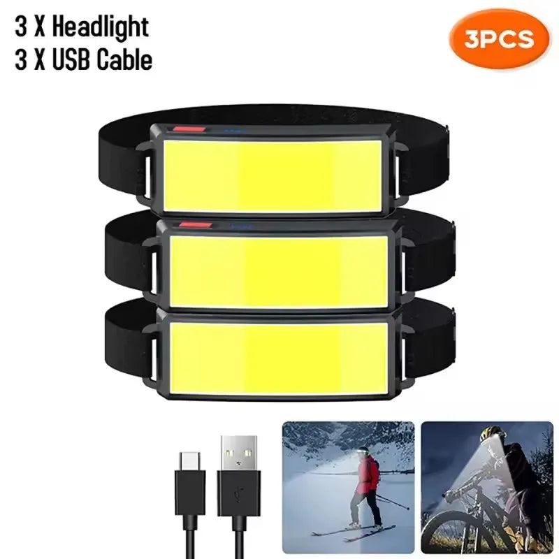 Rechargeable Wide Beam COB Headlamp