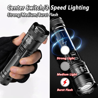 Zoomable LED Torch with Display
