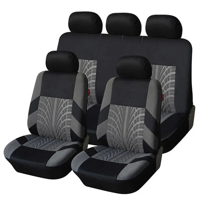 Universal Fabric Car Seat Covers - Gray / Full Set