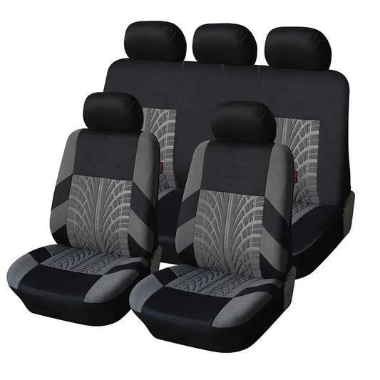 Universal Fabric Car Seat Covers - Gray / Full Set