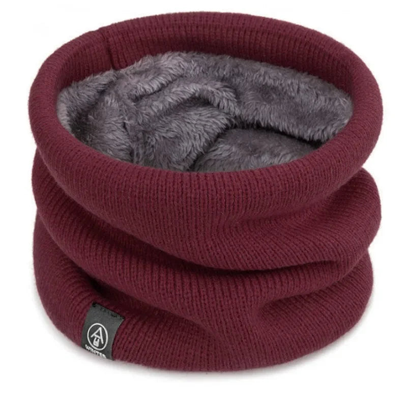 Fleece Lined Neck Warmer - Burgundy