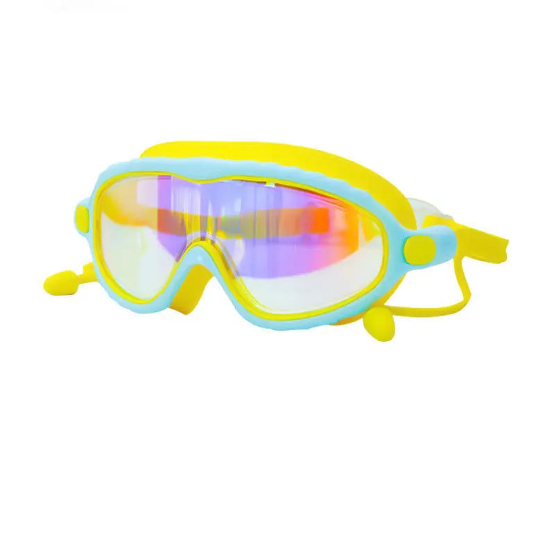 Kids Big Frame Swim Goggles - Iridescent Yellow