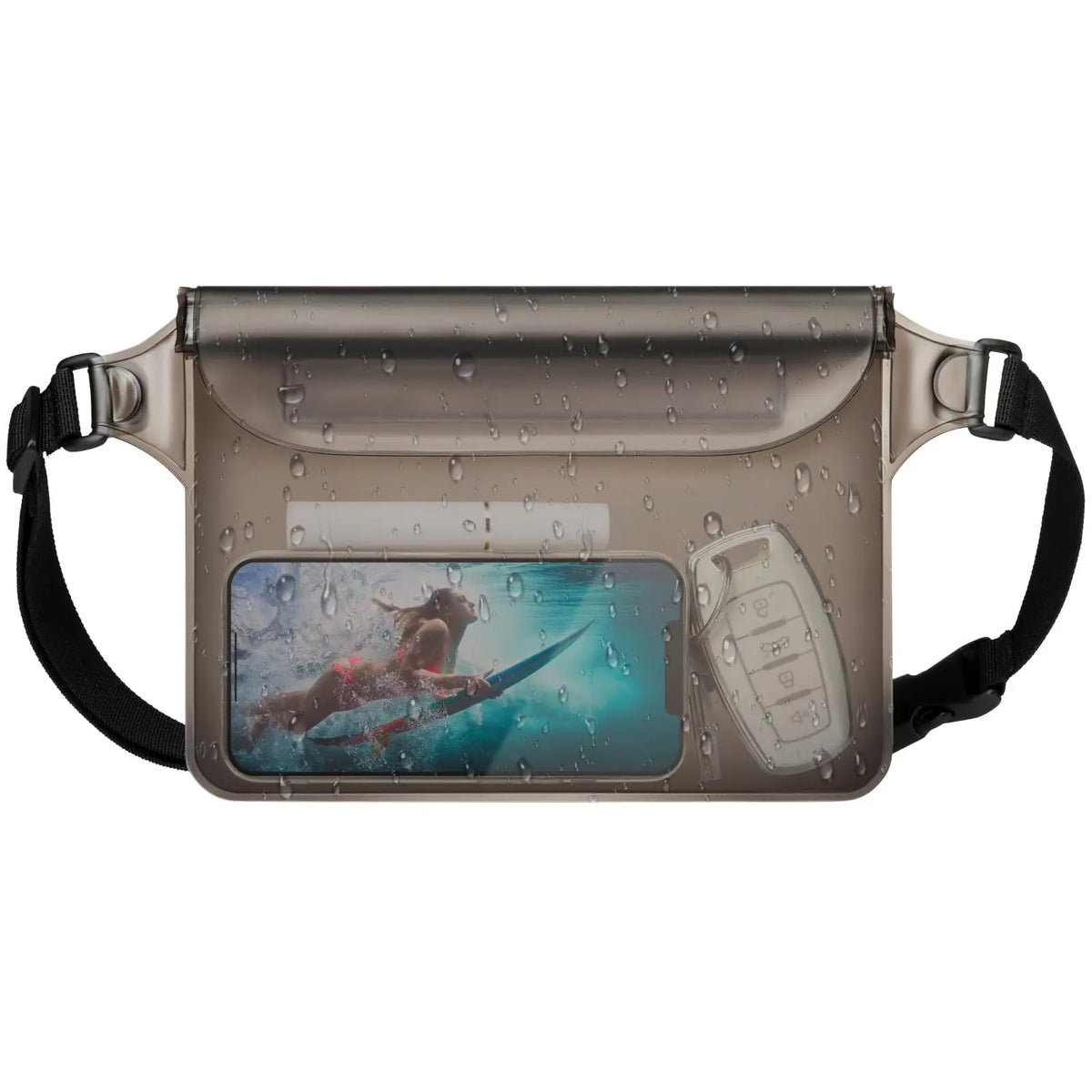 Waterproof Waist Pouch - Black