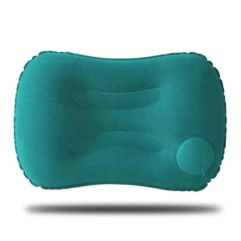 Push Inflate Camping Pillow - Teal