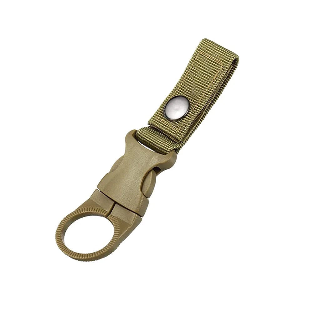 Webbing Water Bottle Clip - Khaki