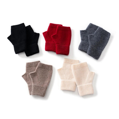 Knitted Wool Fingerless Mitts