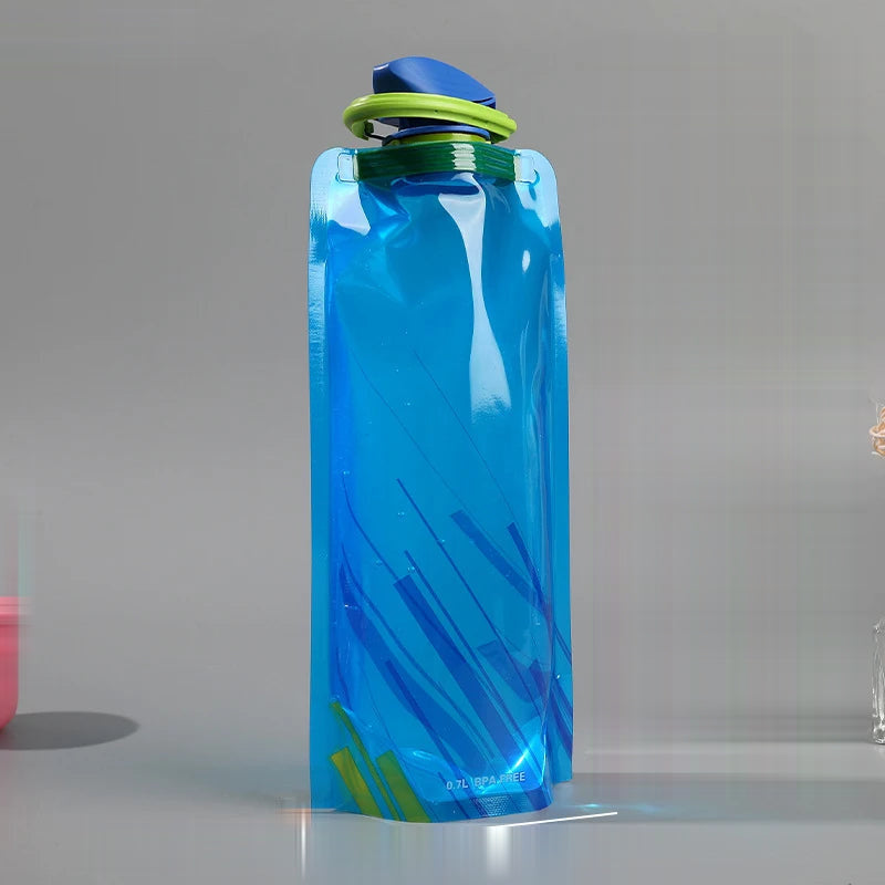 Foldable Soft Water Bottle - Blue