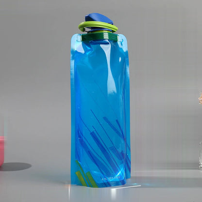 Foldable Soft Water Bottle - Blue