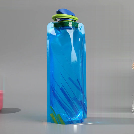 Foldable Soft Water Bottle - Blue