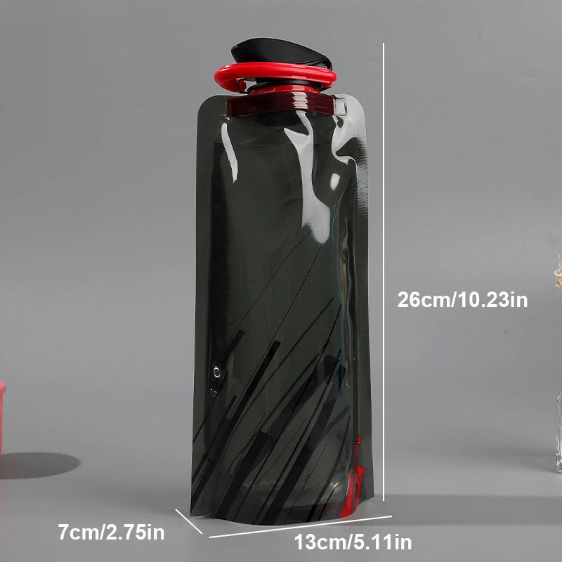Foldable Soft Water Bottle - Black