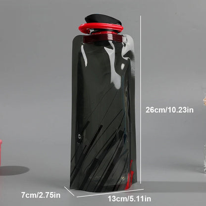 Foldable Soft Water Bottle - Black