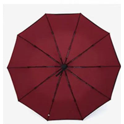 Double Layer Automatic Umbrella - Burgundy