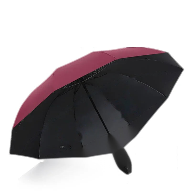 Oversized Folding Umbrella - Burgundy