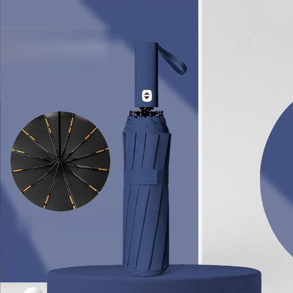Automatic Compact Umbrella - Navy Blue