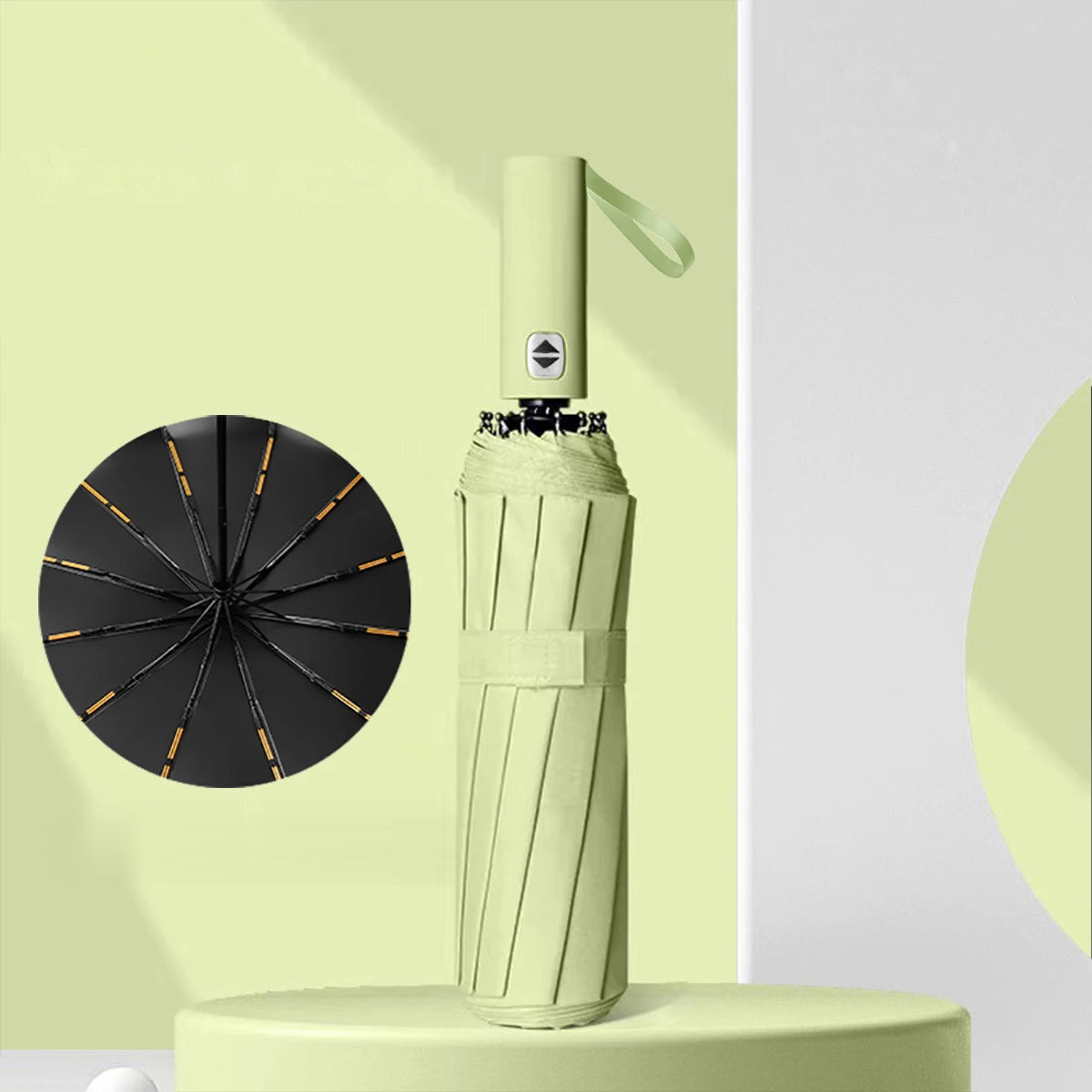 Automatic Compact Umbrella - Mocha Green
