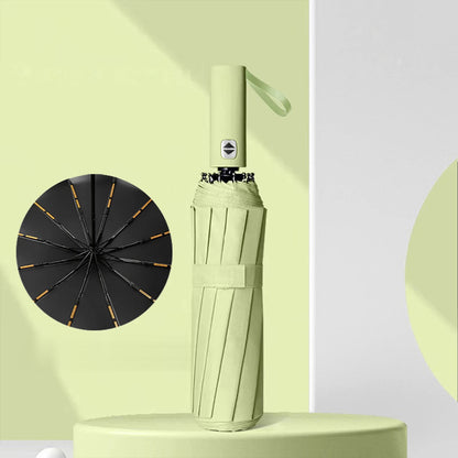 Automatic Compact Umbrella - Mocha Green