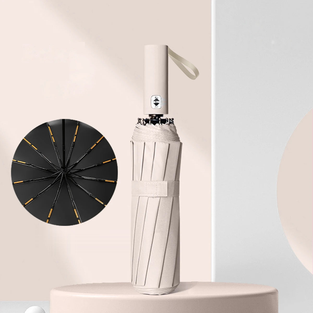 Automatic Compact Umbrella - Beige