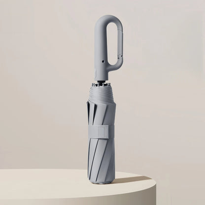Ring Handle Automatic Umbrella - Light Gray