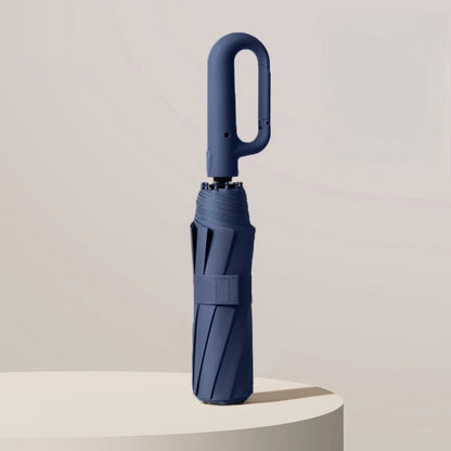 Ring Handle Automatic Umbrella - Navy Blue