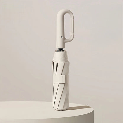 Ring Handle Automatic Umbrella - Beige