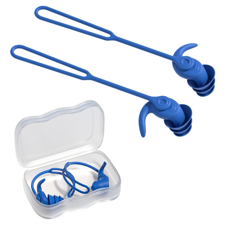 Corded Swim Ear Plugs - Blue