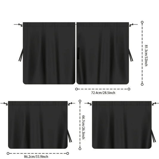 Car Privacy Curtain Set - front view
