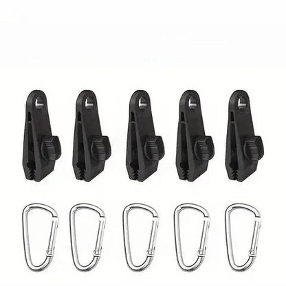 Tarp Clips with Carabiners - front view