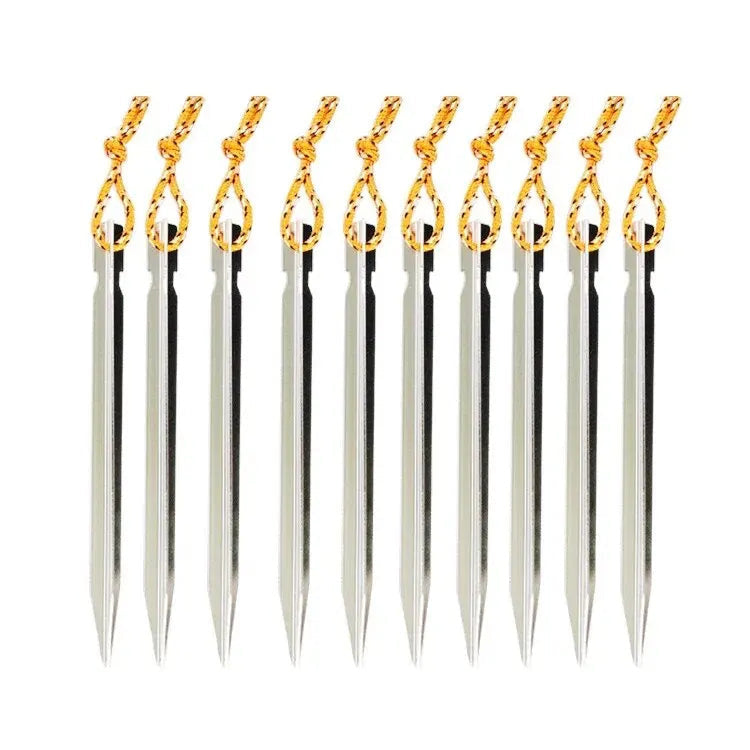 Aluminum Tent Pegs - Silver