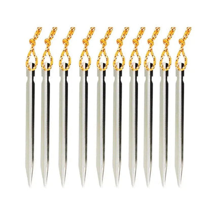 Aluminum Tent Pegs - Silver